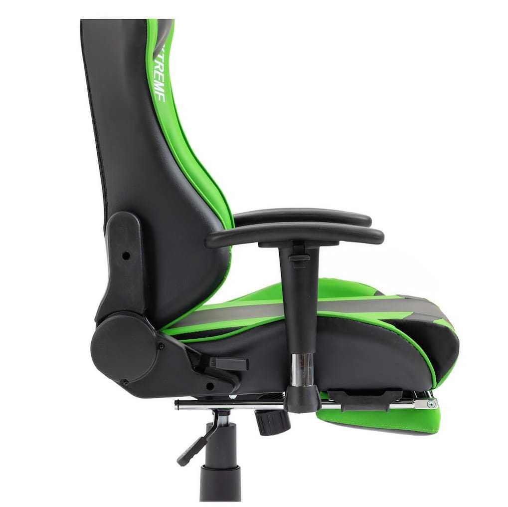 Fotel EXTREME HERO Green Gamingowy dla Graczy z podnóżkiem