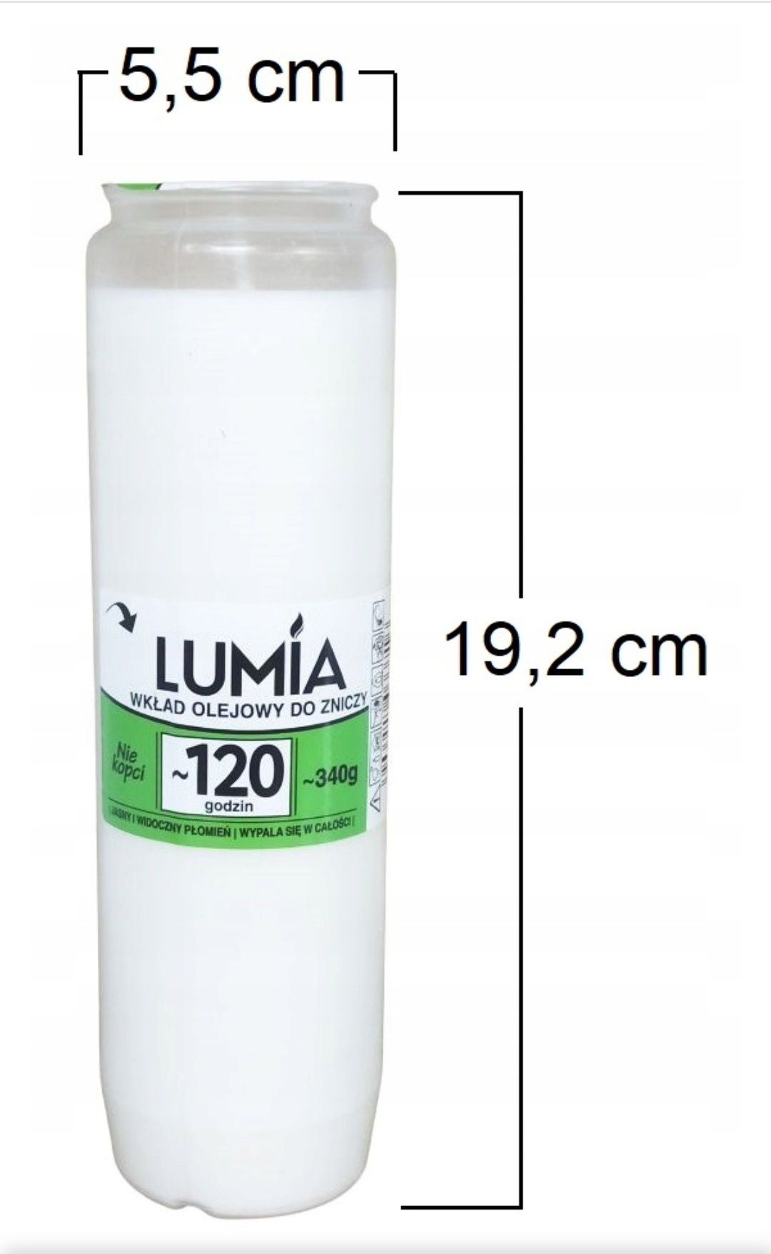 LUMIA Картридж масляный для свечей 340 г 120ч НАБОР 25шт.