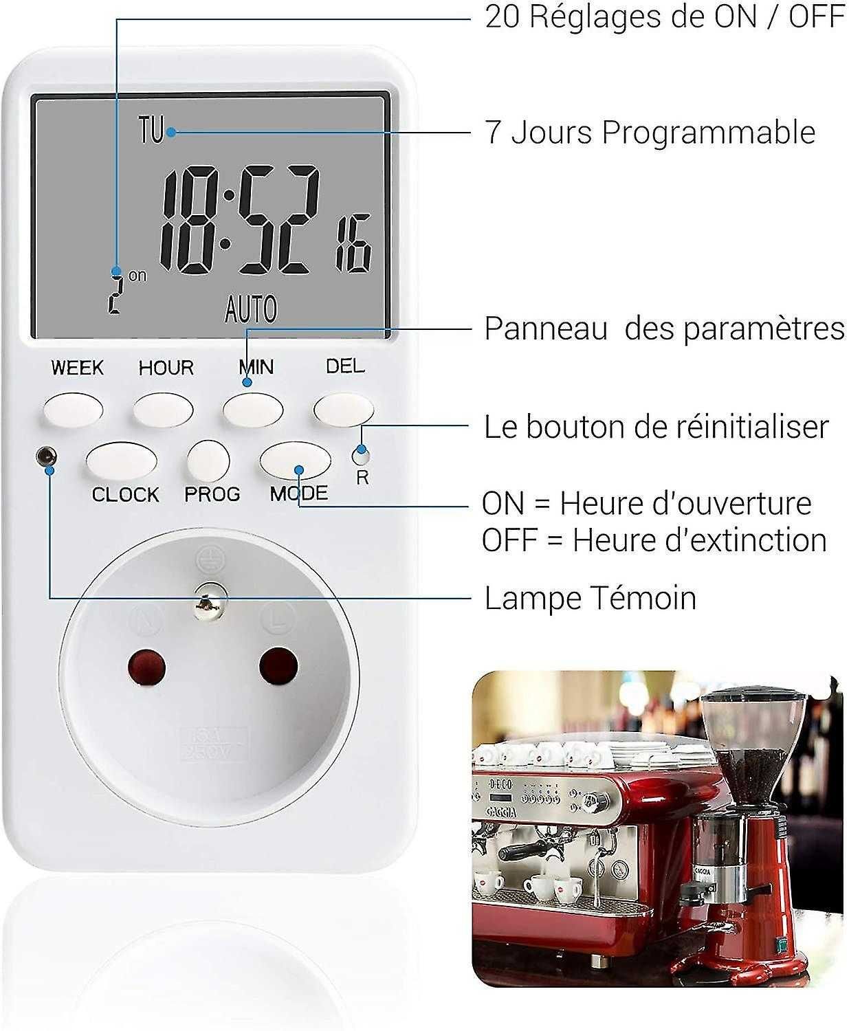 Nowe cyfrowe programowalne gniazdo NICREW/timer/dla domu/1278