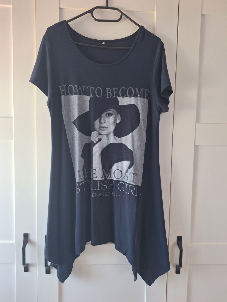 Granatowa tunika 3XL