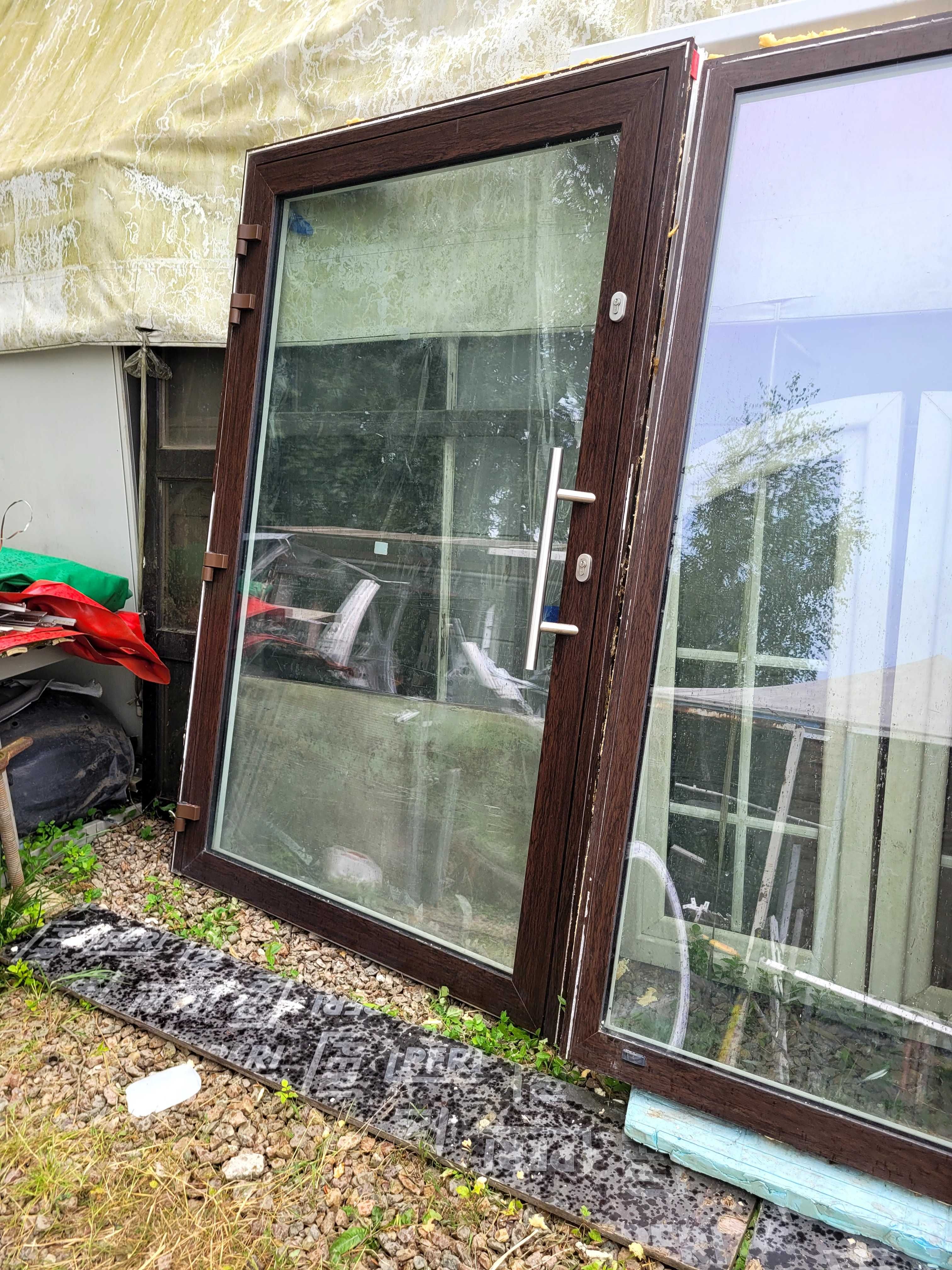 Drzwi aluminiowe zewnętrzne + okna, witryna