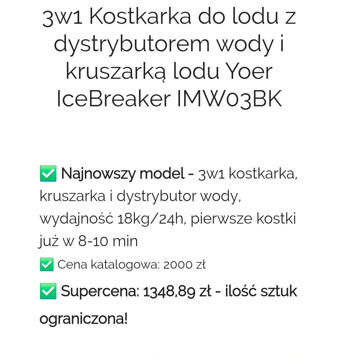 Kostkarka Yoer w stanie idealnym