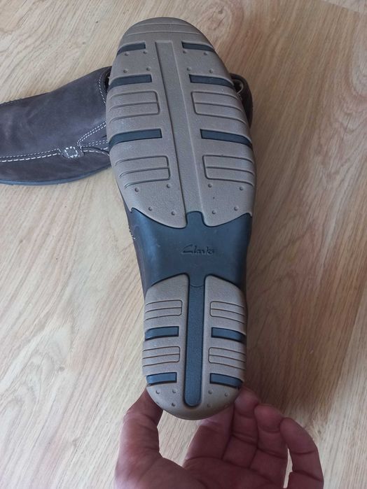 Мужские новые замшевые мокасины Clarks 43 p.