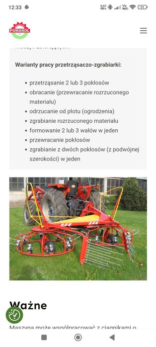 Przetrząsaczo-zgrabiarka Z518