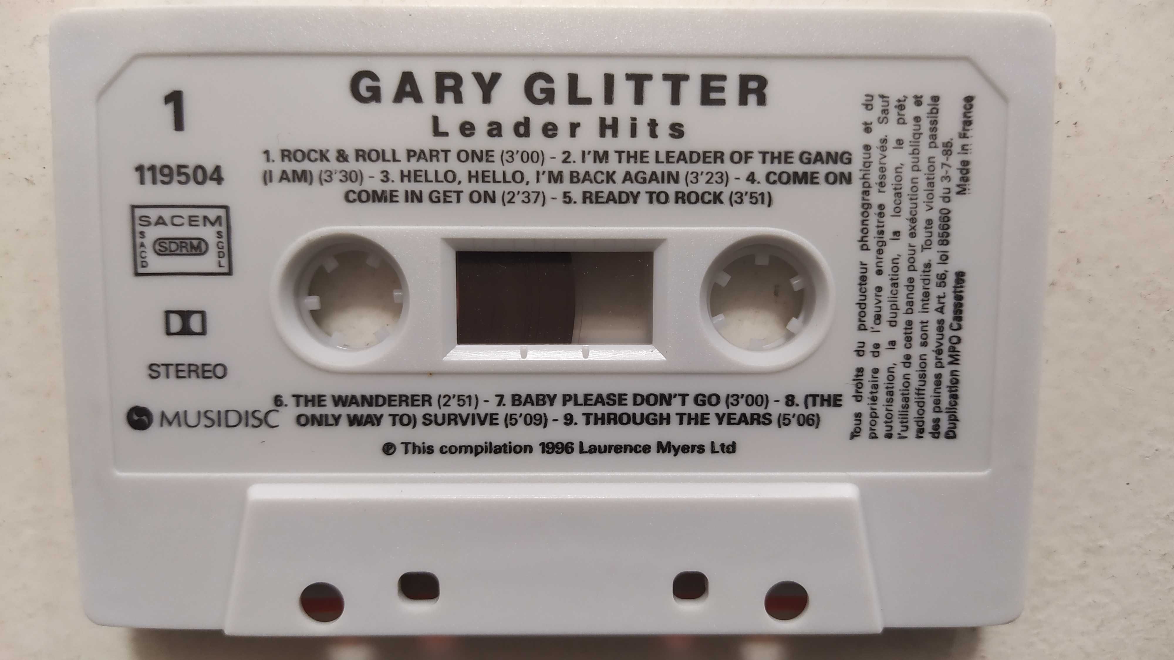 Gary Glitter Leader Hits MusiDisc France kaseta unikat