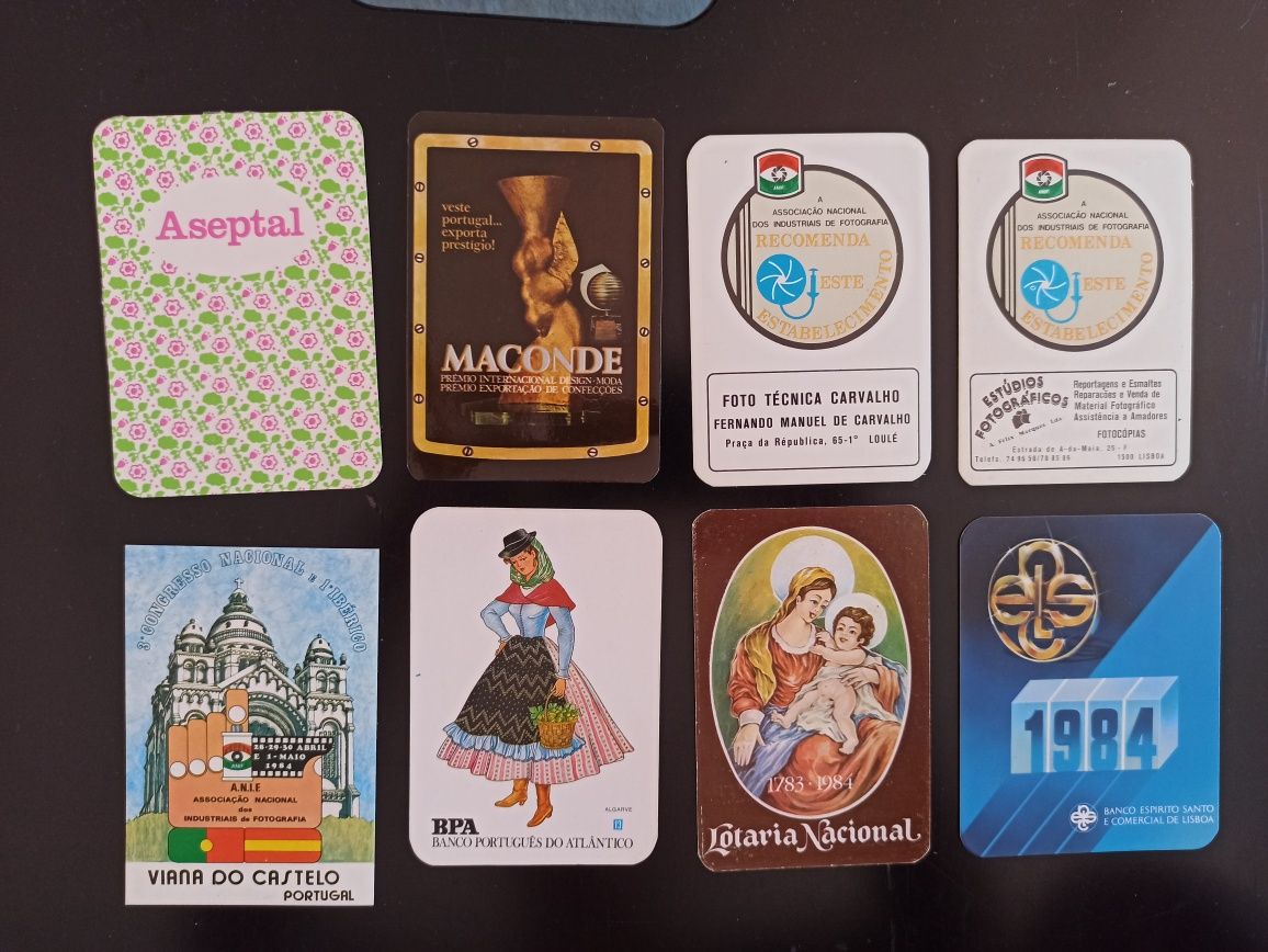 Calendários década 1980