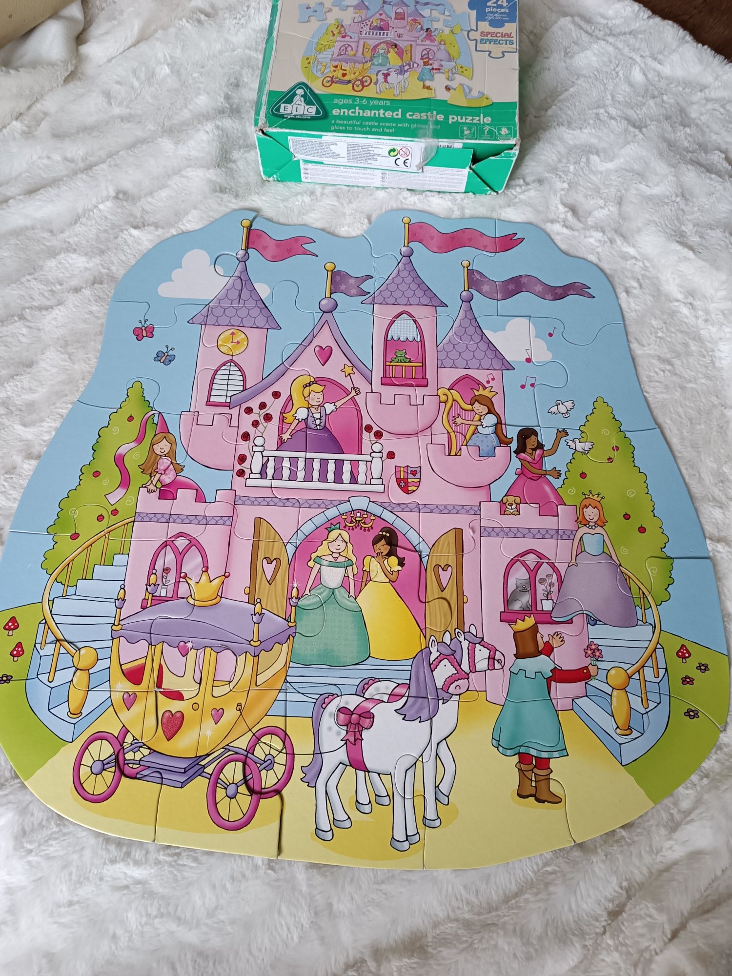 Puzzle ELC vintage księżniczki zamek dla dziewczynki duże grube