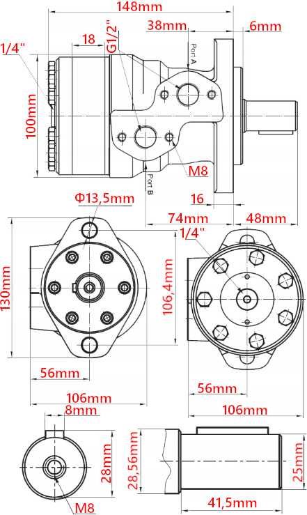 SILNIK Hydrauliczny BMR SMR OMP 100 cm3 ALSG2 GR2 [4176]
