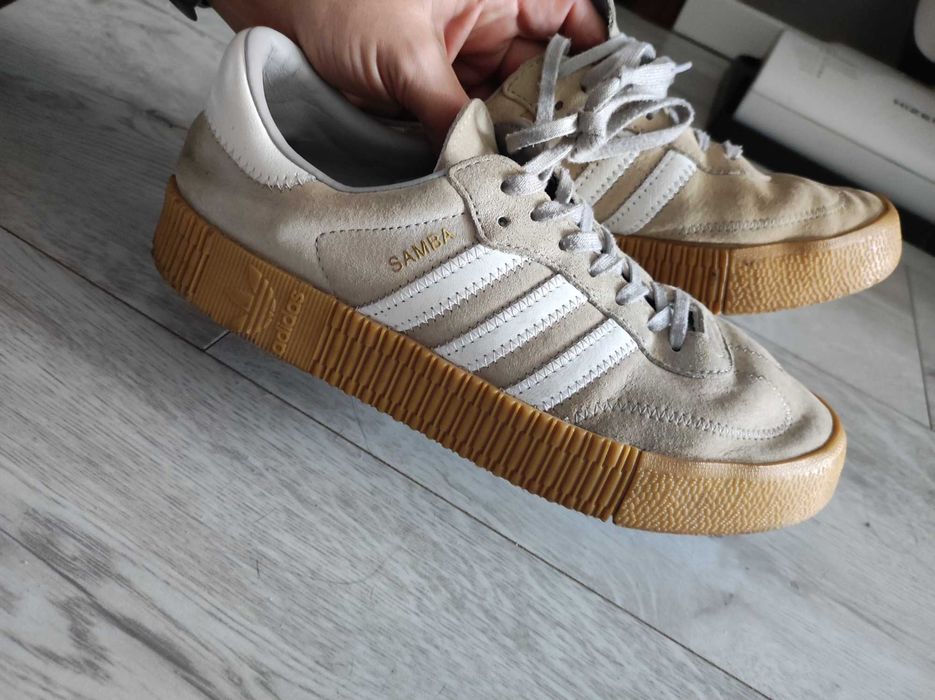 Adidas samba 40 2/3 beżowe sneakersy