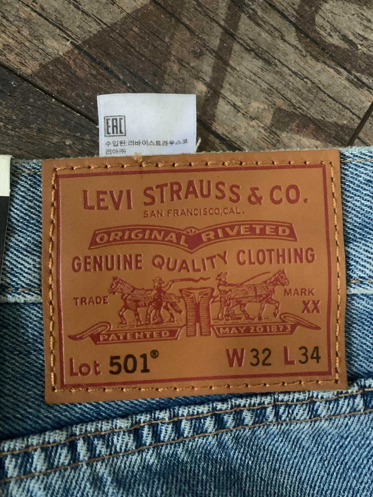 501® Levi's Original 32x34 - Jeansy Straight Leg - jasnoniebieski