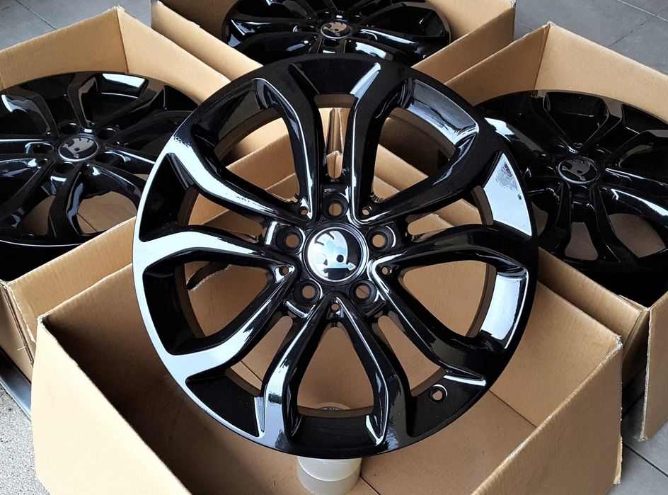Alufelgi 17 5x112 Skoda Octavia Kodiaq Superb Yeti Karoq Czarne ! 253#