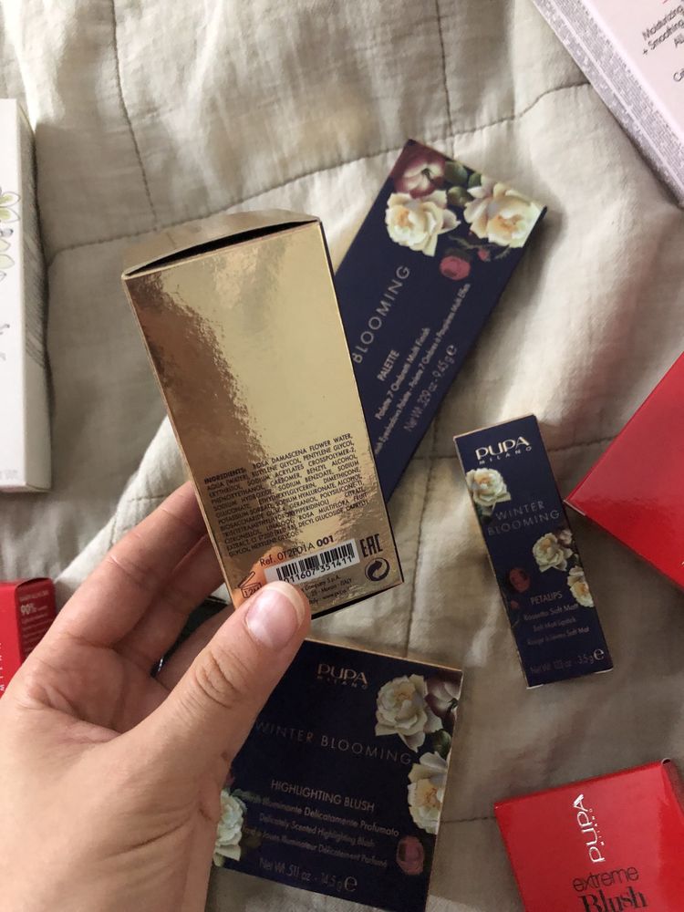 Лот коробочки от косметики pupa guerlain clarins оригинал