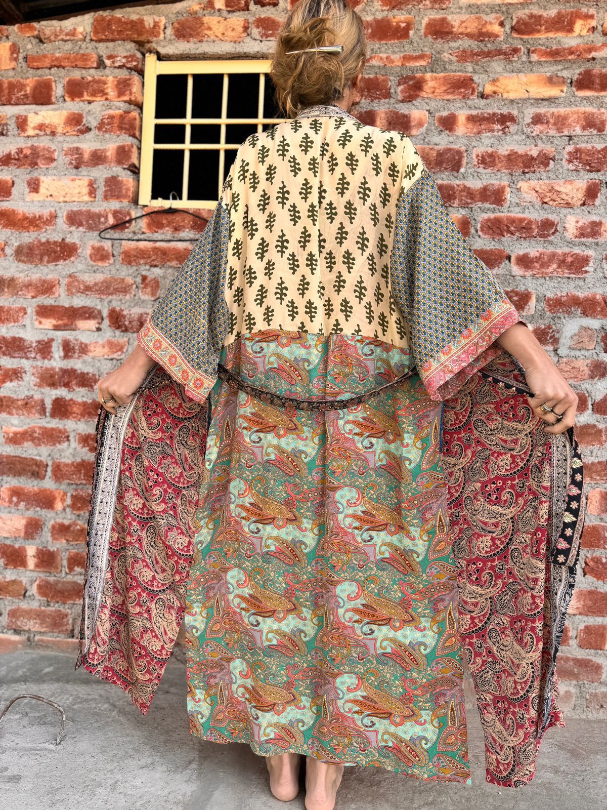 Kimono patchwork długie