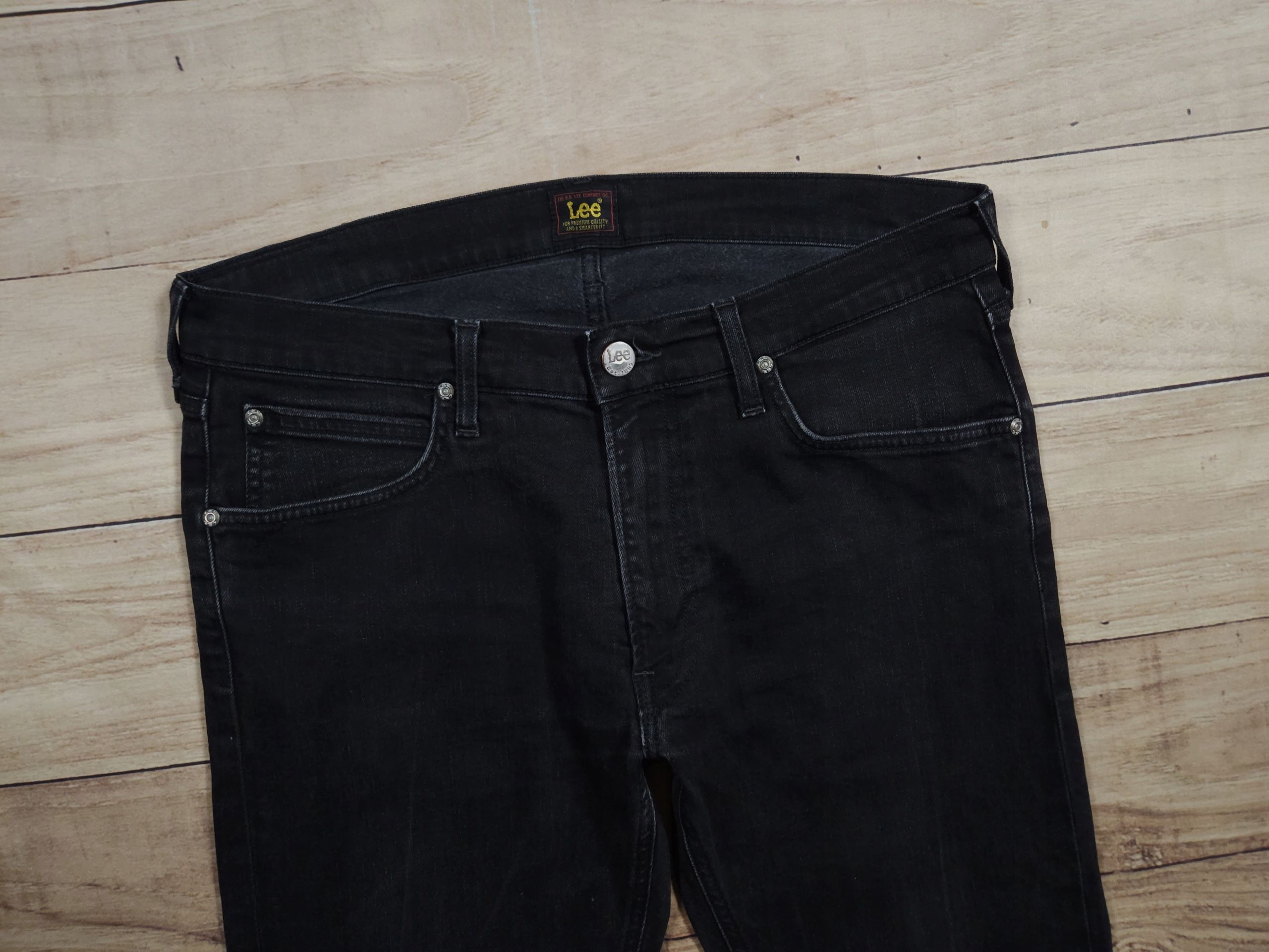 LEE Luke Spodnie Jeans Męskie Czarne r. 34/32