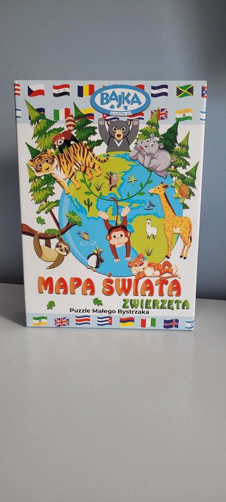 Puzzle mapa świata 5+