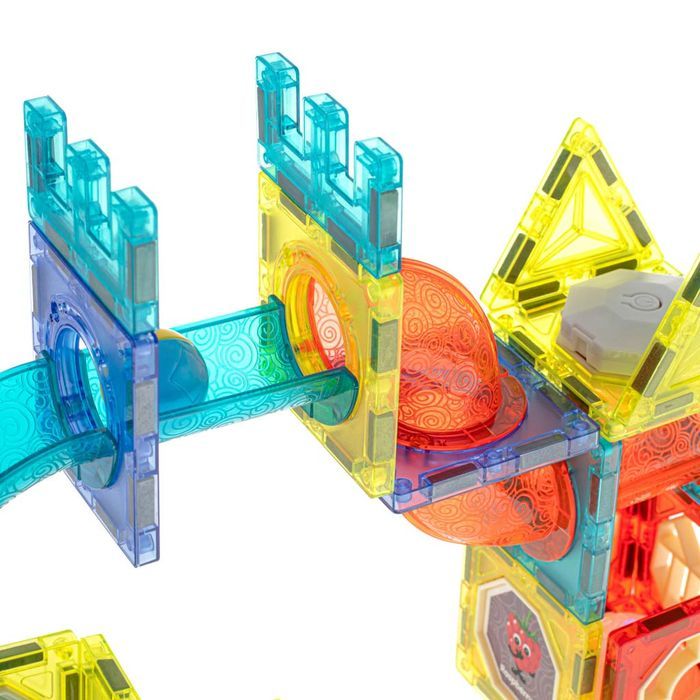 Klocki Magnetyczne Marble Tor Kulkowy Świecący 75 Elementów