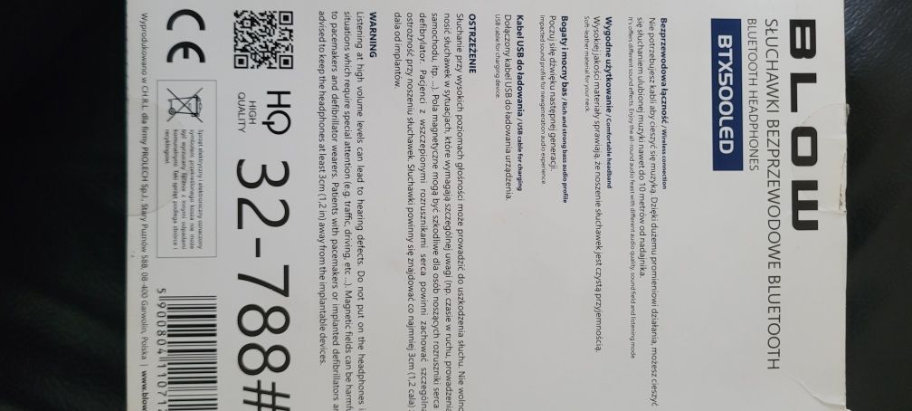 Słuchawki BLOW bezprzewodowe bluetooth