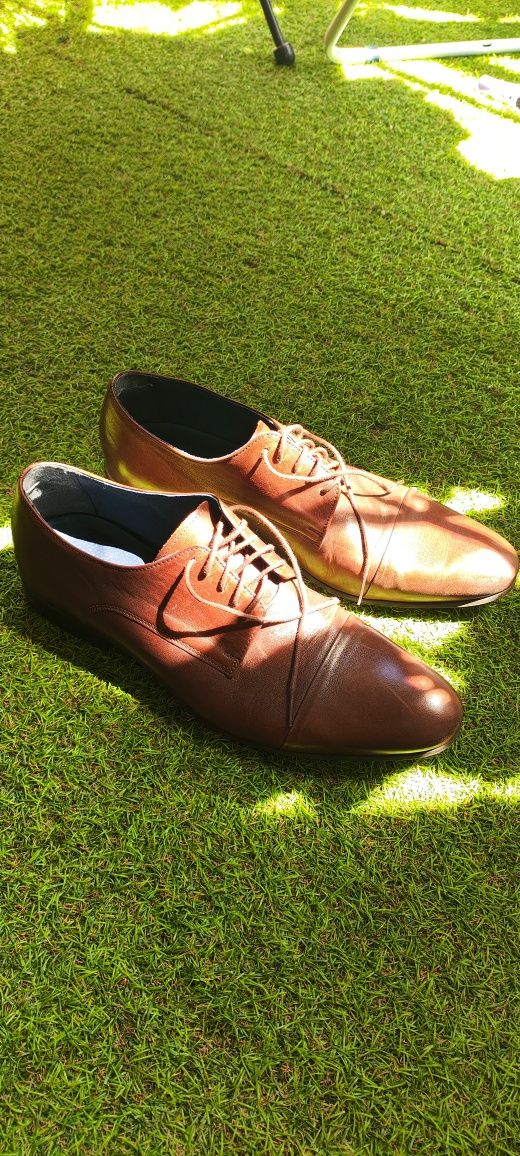 Buty męskie, lakierki/mokasyny - Paco Lorente 42, bdb.