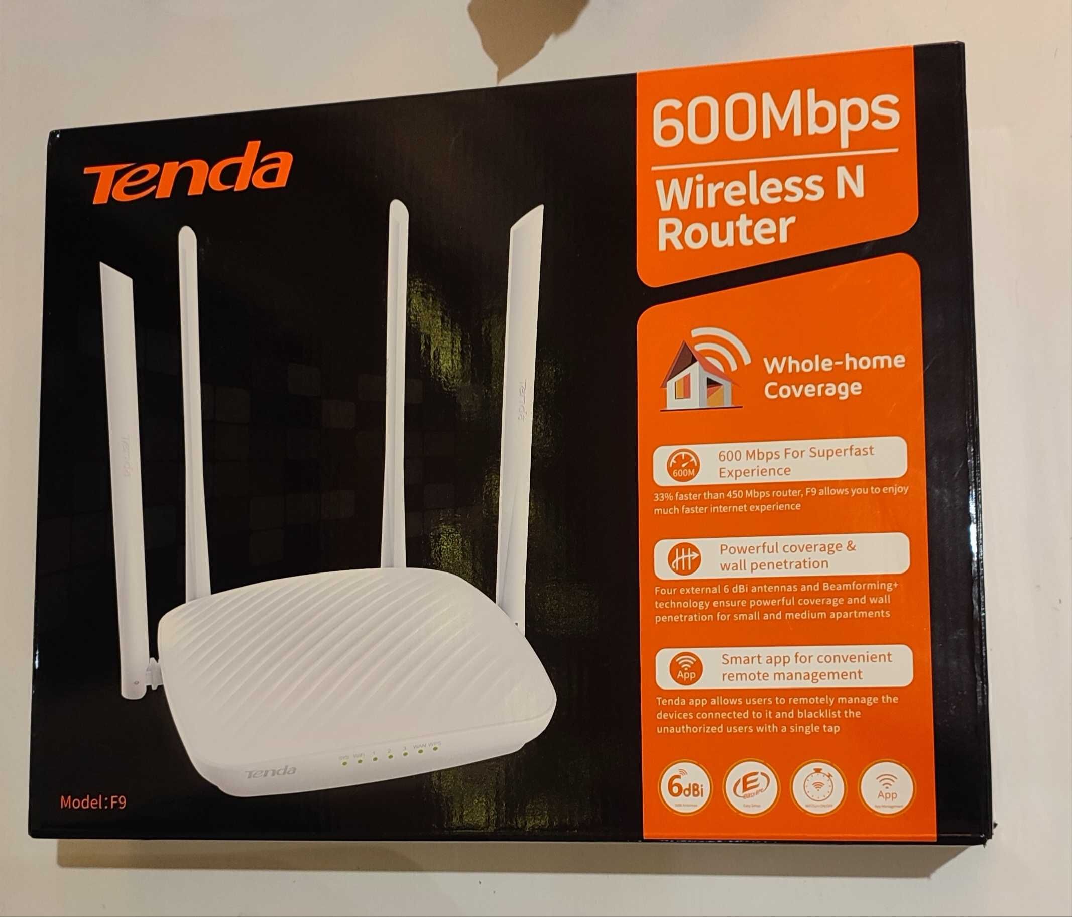 Tenda F9 router WiFi 600 Mb/s 4x6dBi Łódź