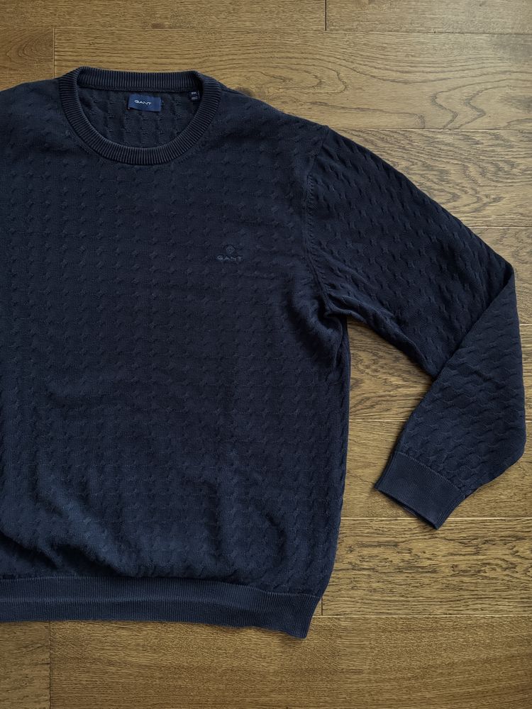 Granatowy sweter GANT w rozmiarze XXL