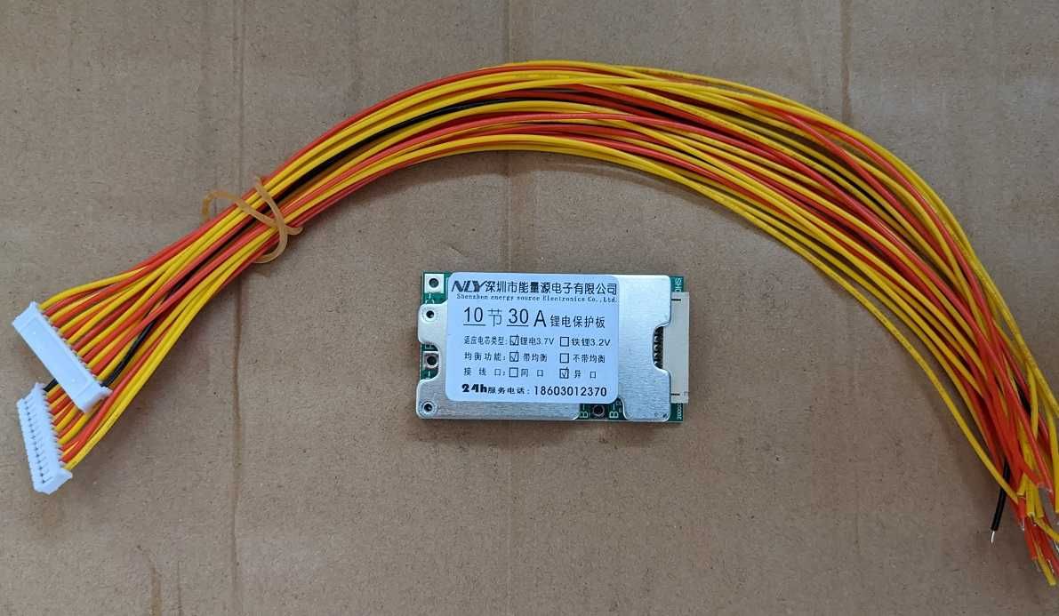 Плата защиты BMS 10s 36v 30A с защитой и балансировкой Li-ion 13s 16s