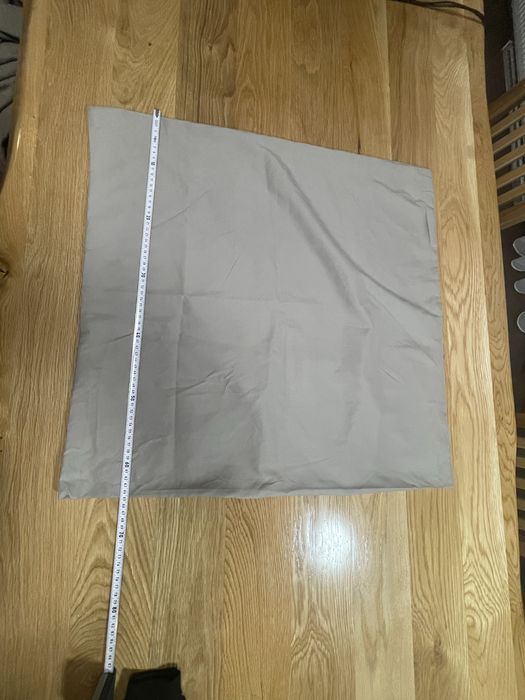 Szara Poszewka na poduszkę poliester 65 65 cm