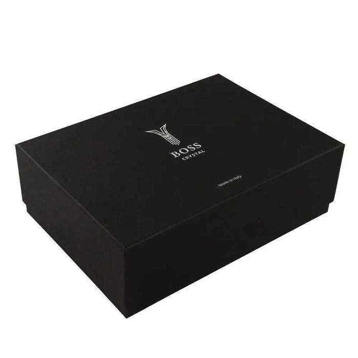 Кришталевий набір для віскі з гербом, покриття сріблом, Boss Crystal