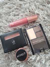 Zestaw kosmetykow elf affect golden rose maybelline roz cienie pomadka