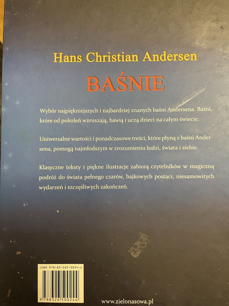 Książka dla dzieci Baśnie Braci Grimm Hans Christian Andersen