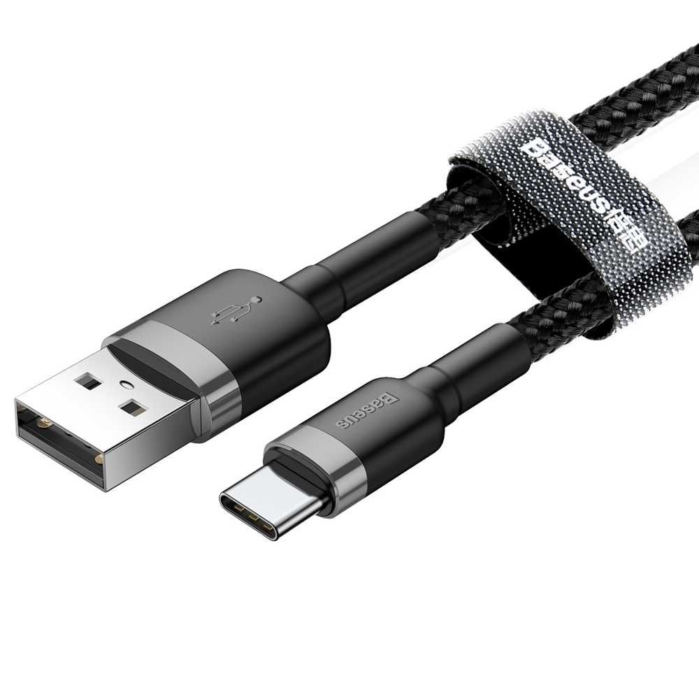 Kabel Baseus Cafule TYPE-C 100cm czarno/szary USB typ c