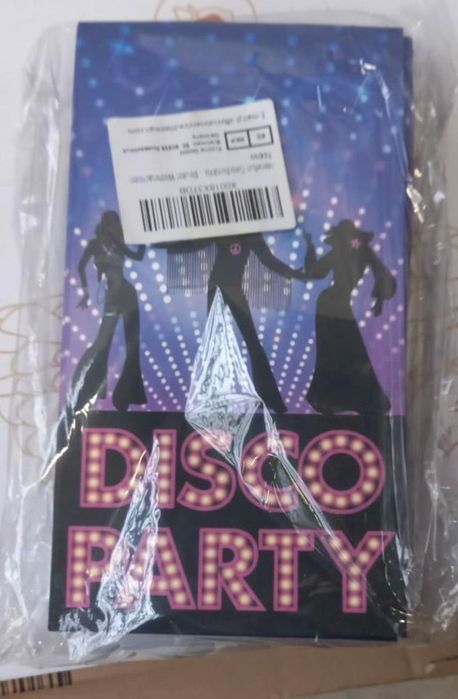 24 torebki papierowe 10x8 x22cm Disco Party