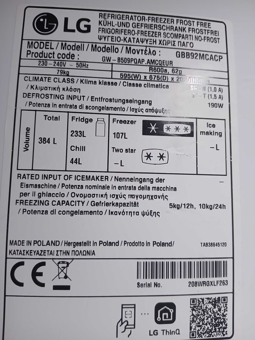 Frigorífico Combinado LG