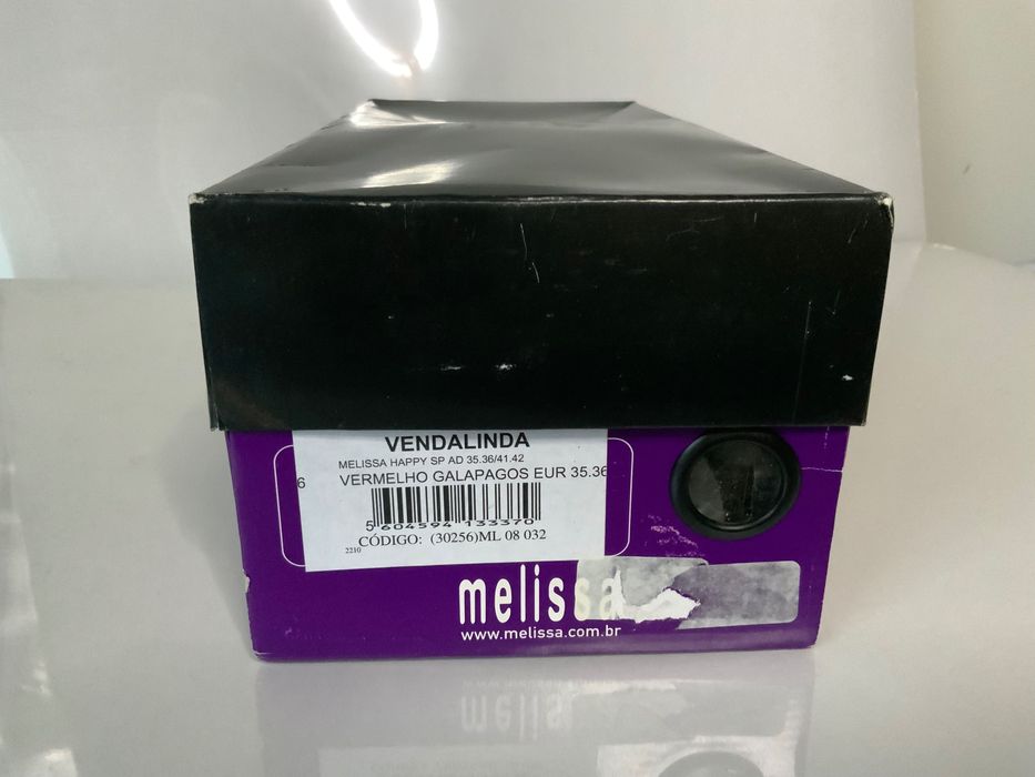 Melissa Happy Originais - Sabrinas vermelhas com veludo y2k