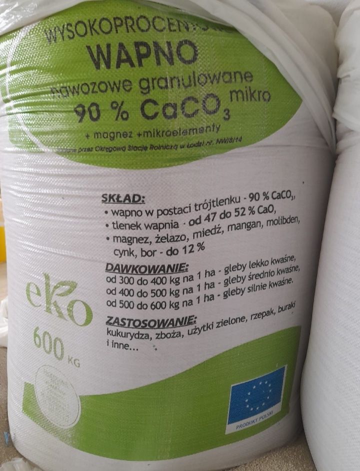 Nawóz wapniowy granulowany, luzem