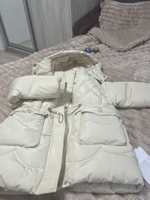 Натуральний новий пуховик пальто на дівчинку,куртка зимня