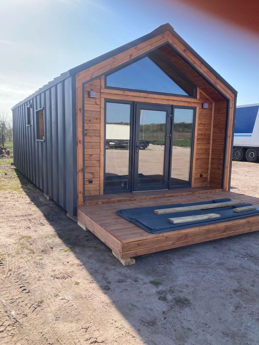 Domek mobilny drewniany, całoroczny.