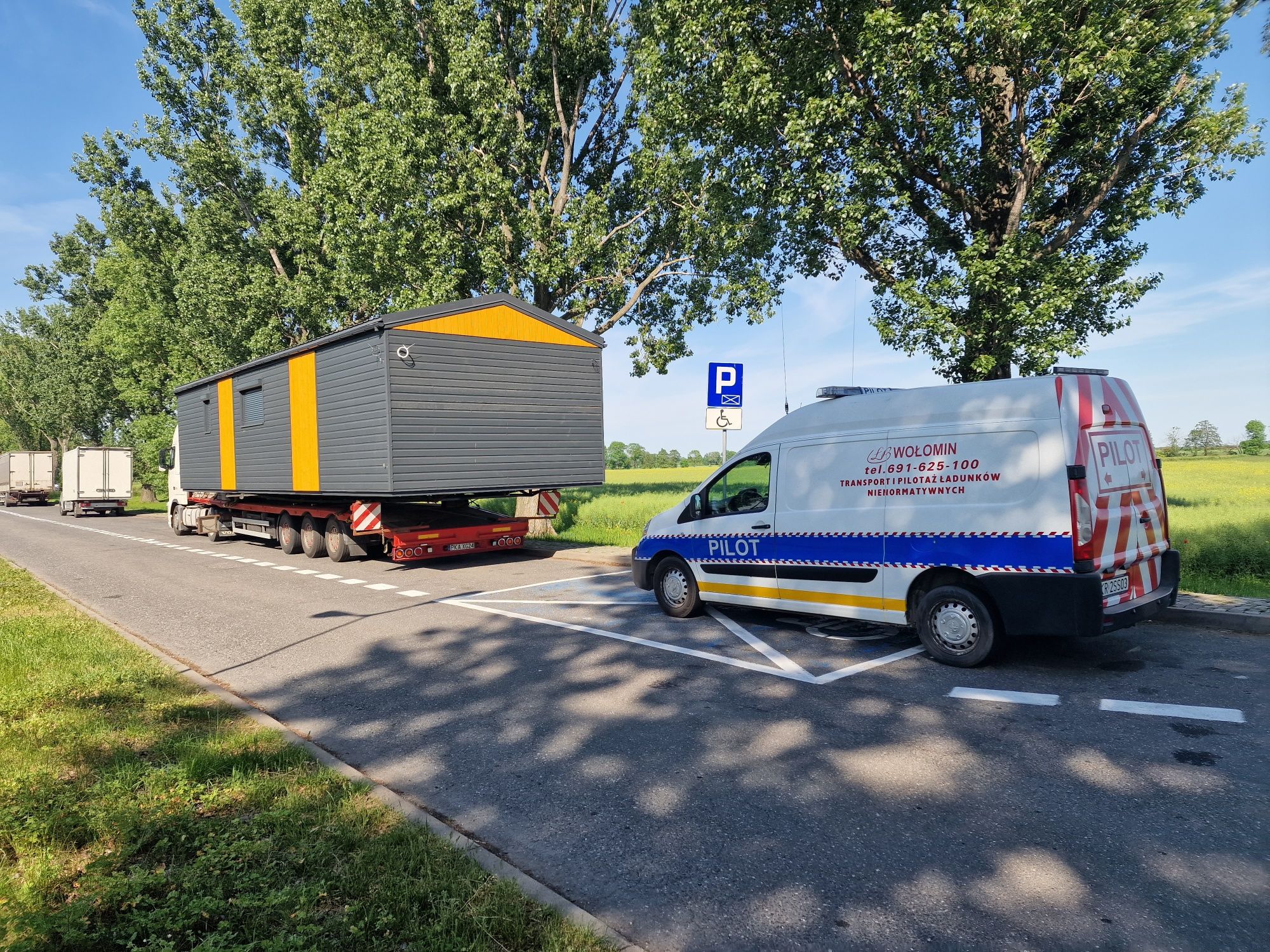 Transport domków holenderskich,angielskich, laweta Tiefbett mobilnych