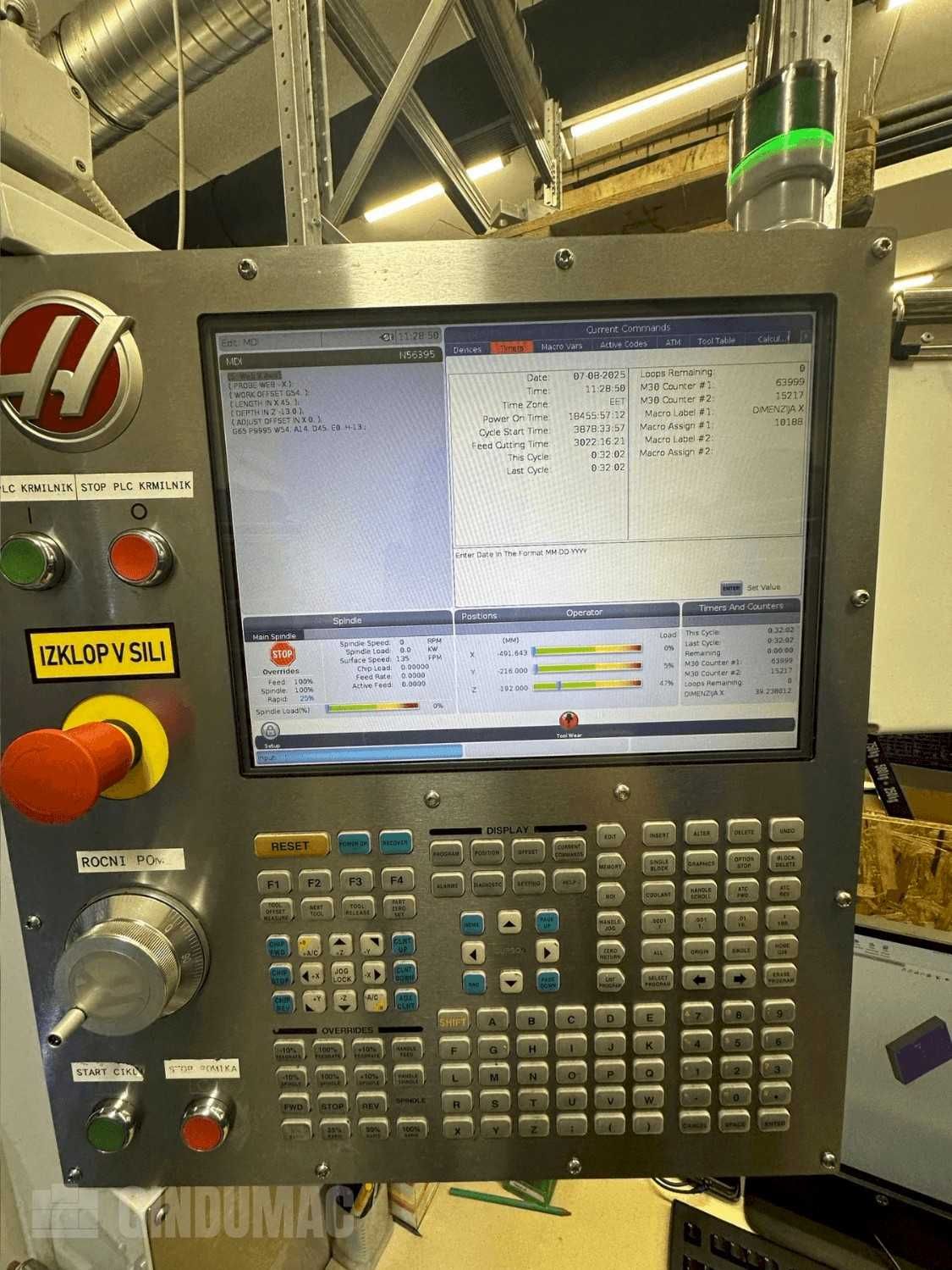Frezarka HAAS VF-3SS – 3 osie, 12 000 obr./min, 2018