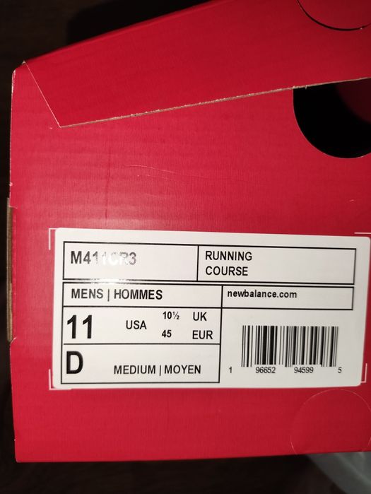New balance m411cr3 кроссовки новые для  бега р-р 45 29 см