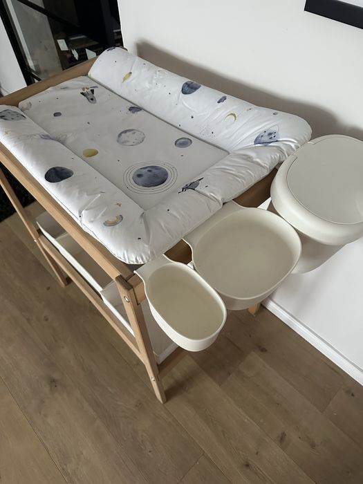 Ikea Sniglar przewijak + koszyki Onsklig + pojemnik Skubb + albero mio