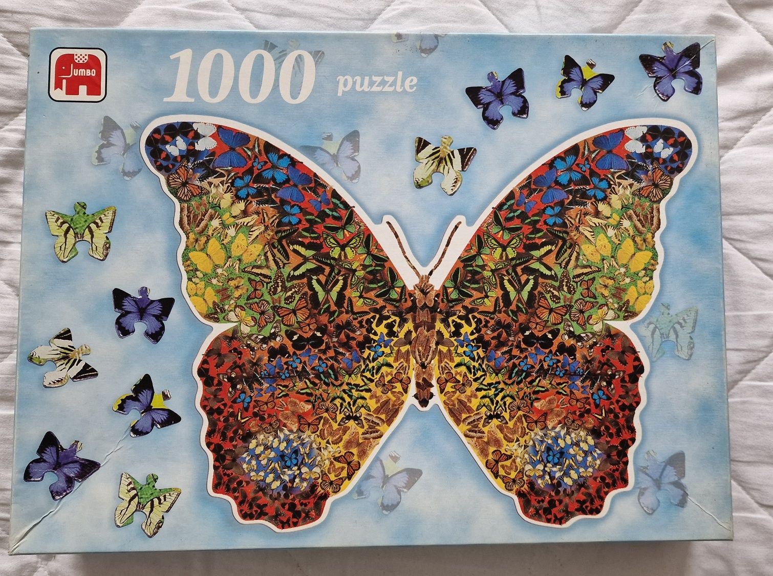 Puzzle konturowe motyl 1000el jumbo