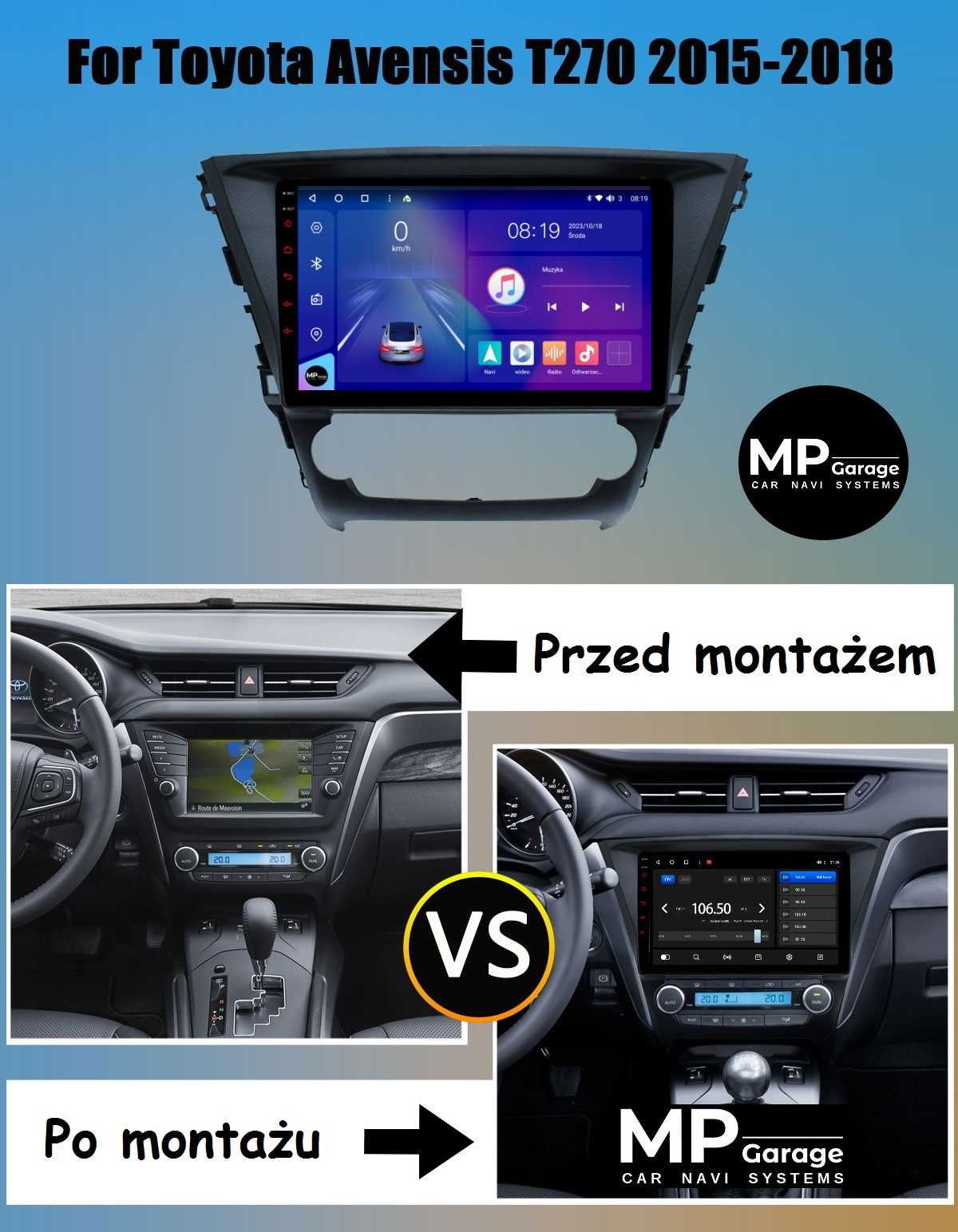 TOYOTA AVENSIS T27 FL Radio Android_11 CarPlay AndroidAuto Qled 4G