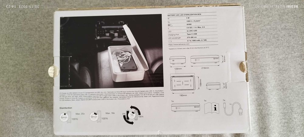 Przenośny sterylizator UVC