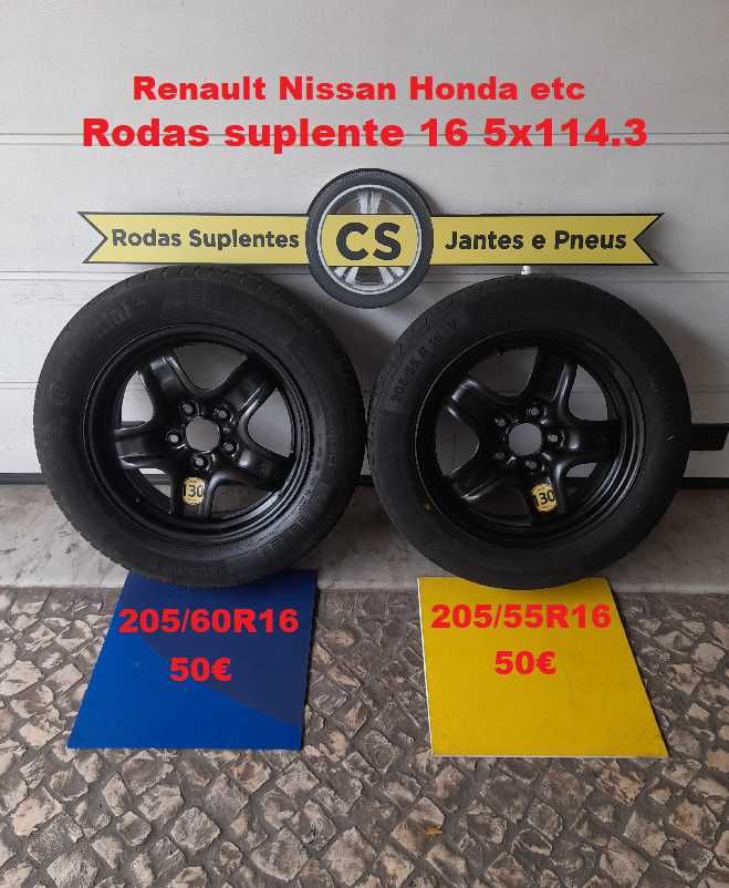 Roda suplente Jante 16 , 5x114,3 Renault Nissan Honda, com pneu