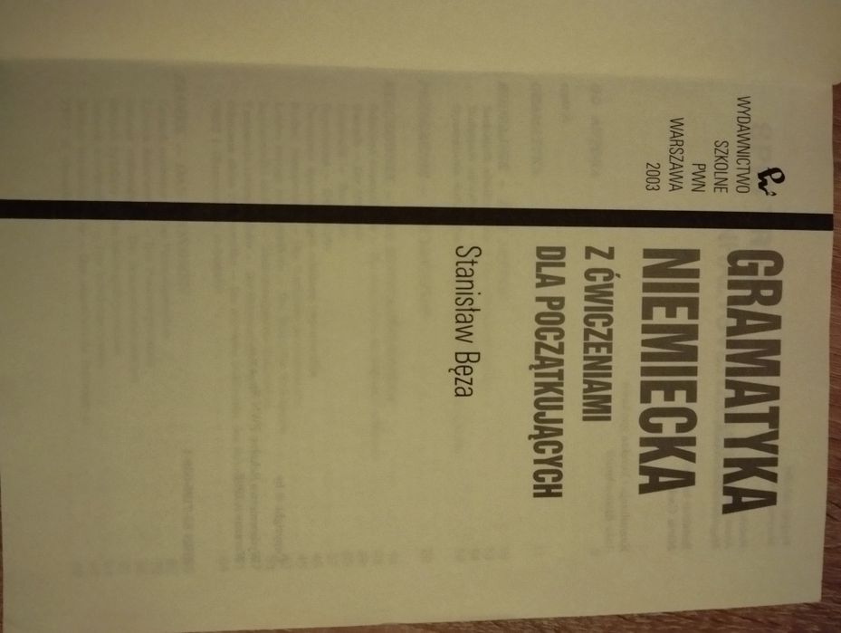 Gramatyka niemiecka z ćwiczeniami Stanisław Bęza