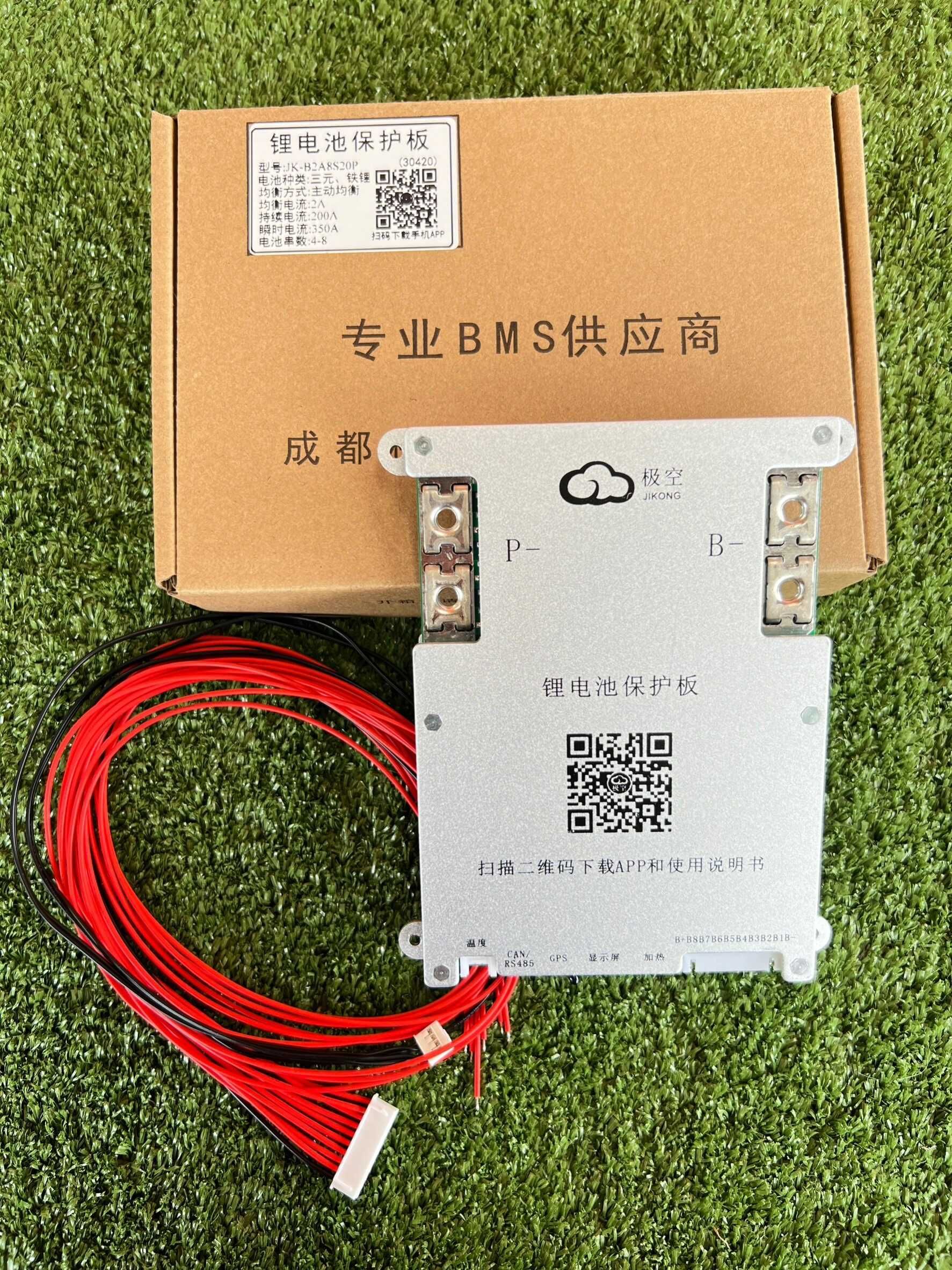 SMART BMS Jikong до 8 ячеек, ток 200А, пик 350А, 1А баланс - B1A8S20P