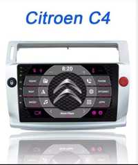 Rádio Android 12 com GPS Citroen C4 (Artigo novo)