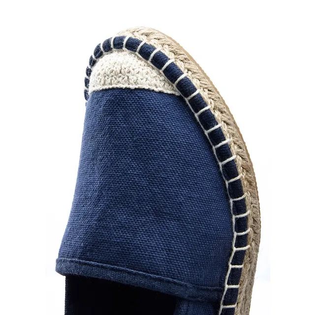 bonprix granatowe espadryle buty wsuwane na koturnach tekstylne 41