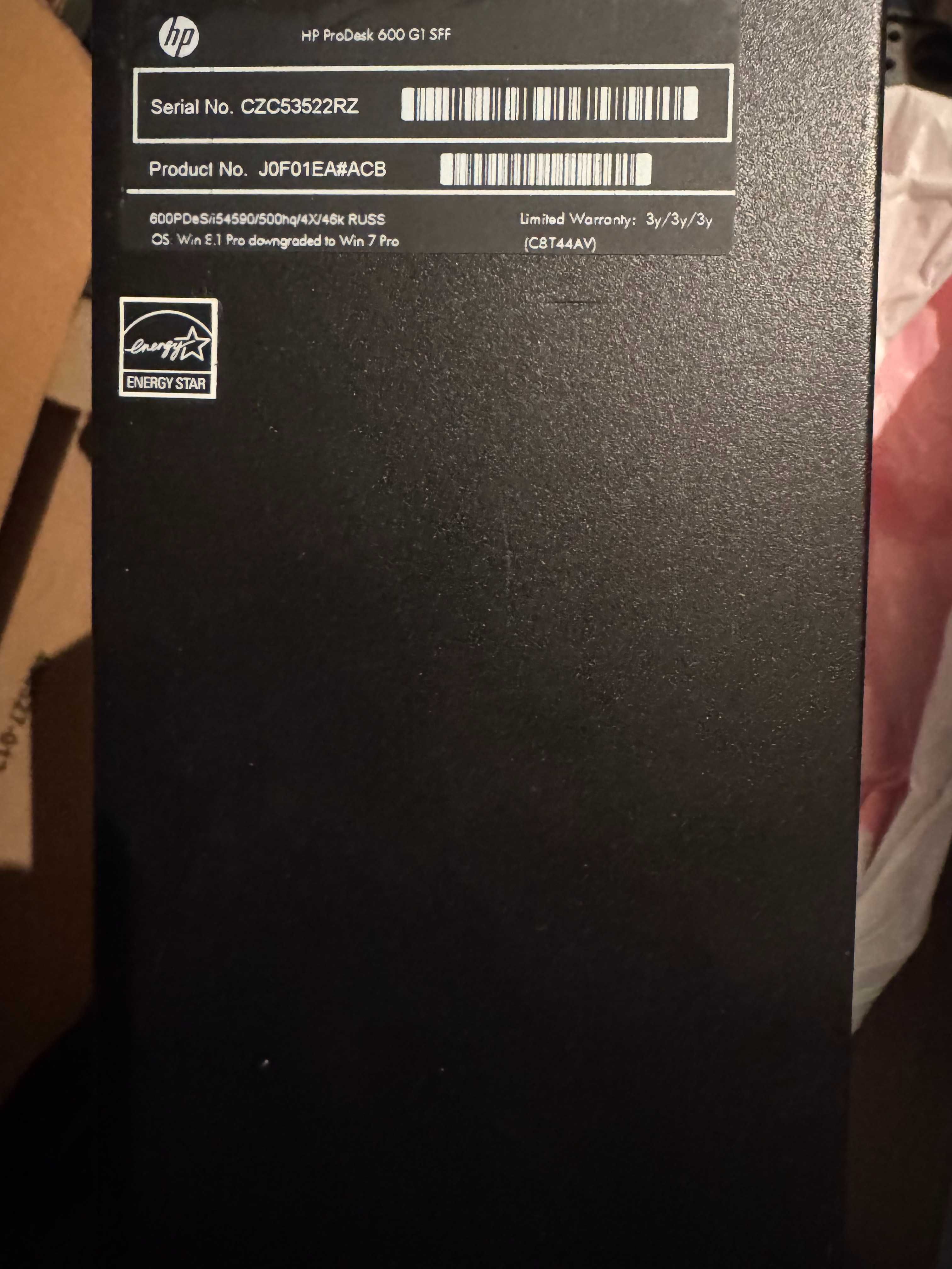 Системний блок HP ProDesk 600 G1 SFF (Core i5-4590/DDR3 20GB/HDD 1TB)