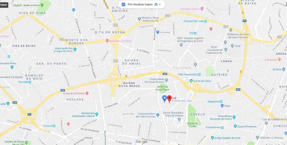 Arrenda-se Lugar de Garagem Paranhos Vale Formoso Arca D'Água Lidl
